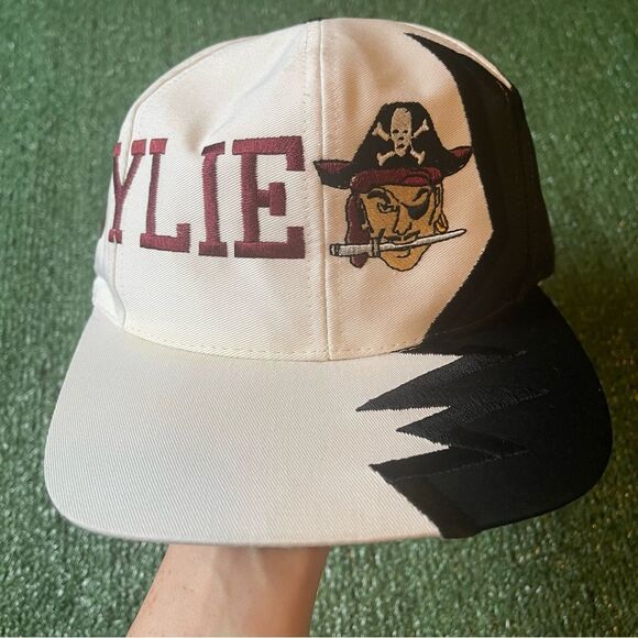 Vintage 90s Shark Tooth Wylie Pirates Adjustable Hat Cap - Picture 1 of 9